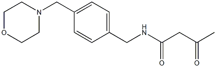 N-{[4-(morpholin-4-ylmethyl)phenyl]methyl}-3-oxobutanamide 구조식 이미지