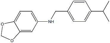 N-{[4-(propan-2-yl)phenyl]methyl}-2H-1,3-benzodioxol-5-amine 구조식 이미지