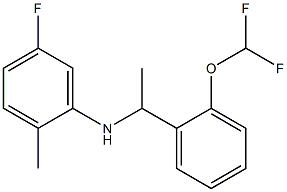 N-{1-[2-(difluoromethoxy)phenyl]ethyl}-5-fluoro-2-methylaniline 구조식 이미지