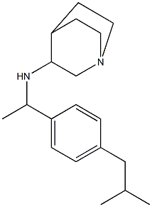 N-{1-[4-(2-methylpropyl)phenyl]ethyl}-1-azabicyclo[2.2.2]octan-3-amine 구조식 이미지