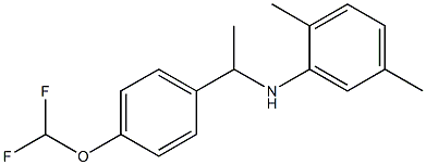 N-{1-[4-(difluoromethoxy)phenyl]ethyl}-2,5-dimethylaniline Structure