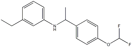 N-{1-[4-(difluoromethoxy)phenyl]ethyl}-3-ethylaniline 구조식 이미지