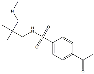 N-{2-[(dimethylamino)methyl]-2-methylpropyl}-4-acetylbenzene-1-sulfonamide 구조식 이미지