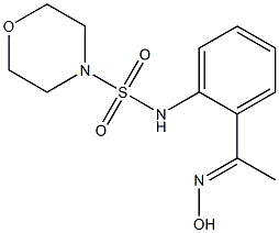 N-{2-[1-(hydroxyimino)ethyl]phenyl}morpholine-4-sulfonamide 구조식 이미지