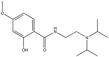 N-{2-[bis(propan-2-yl)amino]ethyl}-2-hydroxy-4-methoxybenzamide 구조식 이미지