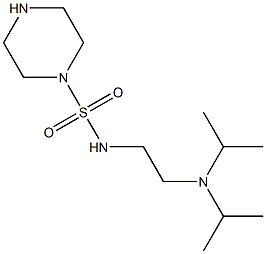 N-{2-[bis(propan-2-yl)amino]ethyl}piperazine-1-sulfonamide 구조식 이미지