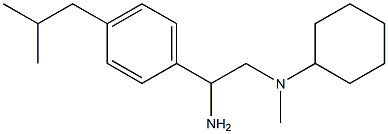 N-{2-amino-2-[4-(2-methylpropyl)phenyl]ethyl}-N-methylcyclohexanamine Structure