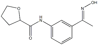 N-{3-[(1E)-N-hydroxyethanimidoyl]phenyl}tetrahydrofuran-2-carboxamide 구조식 이미지