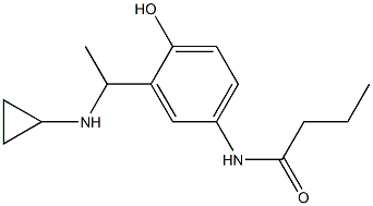 N-{3-[1-(cyclopropylamino)ethyl]-4-hydroxyphenyl}butanamide Structure