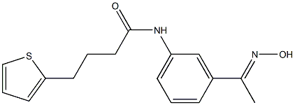 N-{3-[1-(hydroxyimino)ethyl]phenyl}-4-(thiophen-2-yl)butanamide 구조식 이미지