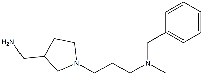 N-{3-[3-(aminomethyl)pyrrolidin-1-yl]propyl}-N-benzyl-N-methylamine 구조식 이미지