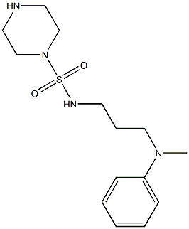 N-{3-[methyl(phenyl)amino]propyl}piperazine-1-sulfonamide 구조식 이미지