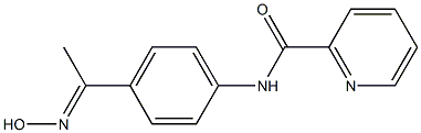 N-{4-[(1E)-N-hydroxyethanimidoyl]phenyl}pyridine-2-carboxamide 구조식 이미지