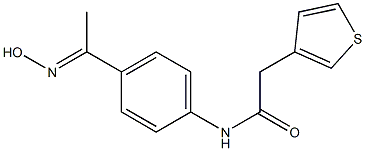 N-{4-[1-(hydroxyimino)ethyl]phenyl}-2-(thiophen-3-yl)acetamide Structure