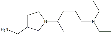 N-{4-[3-(aminomethyl)pyrrolidin-1-yl]pentyl}-N,N-diethylamine 구조식 이미지