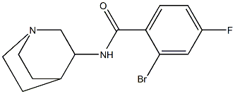 N-1-azabicyclo[2.2.2]oct-3-yl-2-bromo-4-fluorobenzamide 구조식 이미지