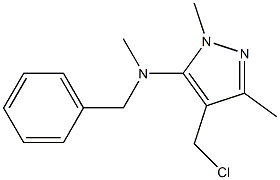 N-benzyl-4-(chloromethyl)-N,1,3-trimethyl-1H-pyrazol-5-amine Structure