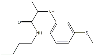 N-butyl-2-{[3-(methylsulfanyl)phenyl]amino}propanamide Structure