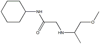 N-cyclohexyl-2-[(1-methoxypropan-2-yl)amino]acetamide Structure