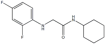 N-cyclohexyl-2-[(2,4-difluorophenyl)amino]acetamide 구조식 이미지