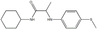 N-cyclohexyl-2-{[4-(methylsulfanyl)phenyl]amino}propanamide 구조식 이미지