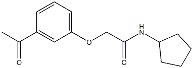 N-cyclopentyl-2-(3-acetylphenoxy)acetamide 구조식 이미지