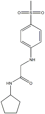 N-cyclopentyl-2-[(4-methanesulfonylphenyl)amino]acetamide Structure