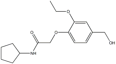 N-cyclopentyl-2-[2-ethoxy-4-(hydroxymethyl)phenoxy]acetamide 구조식 이미지