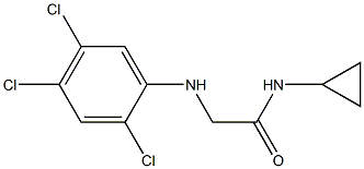 N-cyclopropyl-2-[(2,4,5-trichlorophenyl)amino]acetamide 구조식 이미지