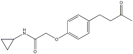 N-cyclopropyl-2-[4-(3-oxobutyl)phenoxy]acetamide 구조식 이미지