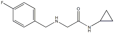 N-cyclopropyl-2-{[(4-fluorophenyl)methyl]amino}acetamide 구조식 이미지