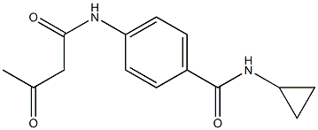 N-cyclopropyl-4-(3-oxobutanamido)benzamide 구조식 이미지