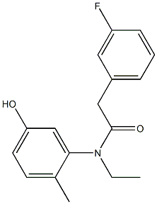 N-ethyl-2-(3-fluorophenyl)-N-(5-hydroxy-2-methylphenyl)acetamide Structure