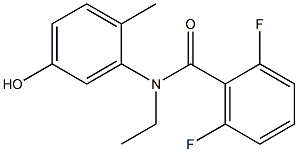 N-ethyl-2,6-difluoro-N-(5-hydroxy-2-methylphenyl)benzamide 구조식 이미지