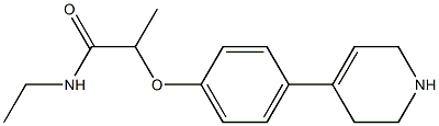 N-ethyl-2-[4-(1,2,3,6-tetrahydropyridin-4-yl)phenoxy]propanamide Structure