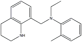 N-ethyl-2-methyl-N-(1,2,3,4-tetrahydroquinolin-8-ylmethyl)aniline 구조식 이미지