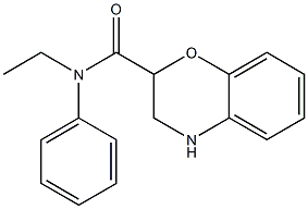 N-ethyl-N-phenyl-3,4-dihydro-2H-1,4-benzoxazine-2-carboxamide 구조식 이미지