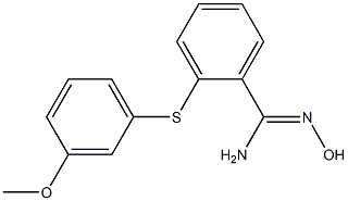 N'-hydroxy-2-[(3-methoxyphenyl)sulfanyl]benzene-1-carboximidamide Structure