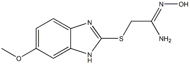 N'-hydroxy-2-[(6-methoxy-1H-1,3-benzodiazol-2-yl)sulfanyl]ethanimidamide Structure