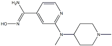 N'-hydroxy-2-[methyl(1-methylpiperidin-4-yl)amino]pyridine-4-carboximidamide 구조식 이미지