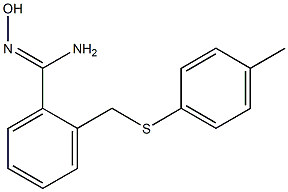 N'-hydroxy-2-{[(4-methylphenyl)sulfanyl]methyl}benzene-1-carboximidamide Structure
