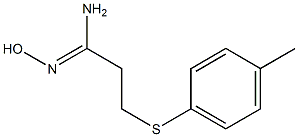 N'-hydroxy-3-[(4-methylphenyl)sulfanyl]propanimidamide 구조식 이미지