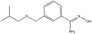 N'-hydroxy-3-{[(2-methylpropyl)sulfanyl]methyl}benzene-1-carboximidamide 구조식 이미지