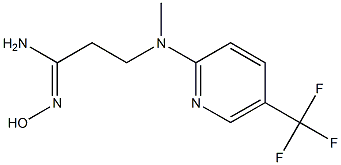N'-hydroxy-3-{methyl[5-(trifluoromethyl)pyridin-2-yl]amino}propanimidamide Structure