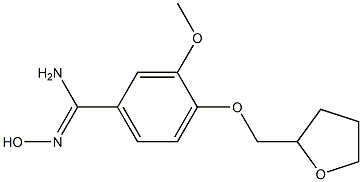 N'-hydroxy-3-methoxy-4-(tetrahydrofuran-2-ylmethoxy)benzenecarboximidamide 구조식 이미지