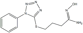 N'-hydroxy-4-[(1-phenyl-1H-1,2,3,4-tetrazol-5-yl)sulfanyl]butanimidamide 구조식 이미지