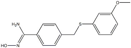 N'-hydroxy-4-{[(3-methoxyphenyl)sulfanyl]methyl}benzene-1-carboximidamide Structure