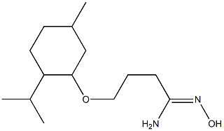 N'-hydroxy-4-{[5-methyl-2-(propan-2-yl)cyclohexyl]oxy}butanimidamide Structure