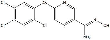 N'-hydroxy-6-(2,4,5-trichlorophenoxy)pyridine-3-carboximidamide Structure
