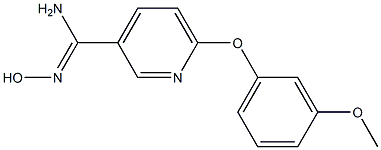 N'-hydroxy-6-(3-methoxyphenoxy)pyridine-3-carboximidamide Structure